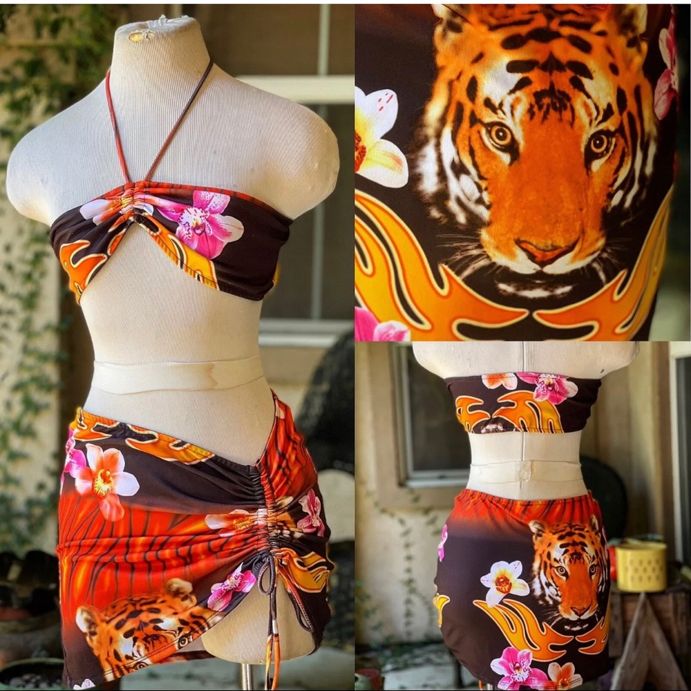 Vintage Bikini Top and matching skirt